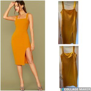 Side Slit Bodycon Dress M 6